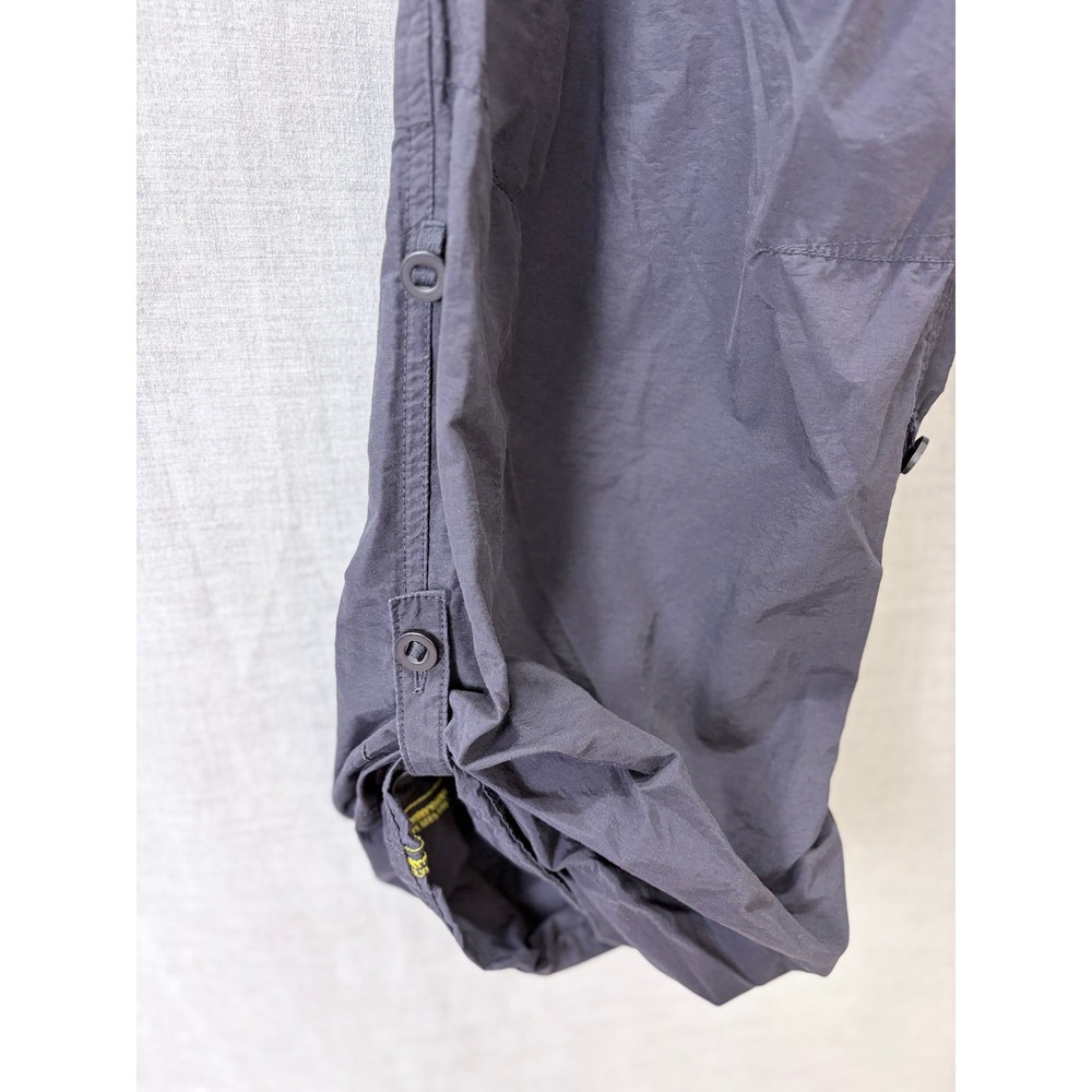 Lands End Gray Convertible Cargo Hiking Pants Roll Tab Capri Plus Size 24W - Picture 5 of 10